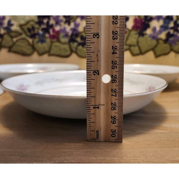 6- Crest Wood Bridal Rose China Japan 7.25" Bowls 1390 - Picture 8 of 9